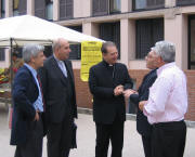 Festeggiamenti in onore di San Potito 2008 - arrivo del vescovo S.E. Felice di Molfetta ( in centro ) della diocesi Cerignola-Ascoli Satriano