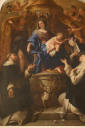 dipinto "la Madonna del Rosario con Bambino tra le braccia e angeli ai lati"