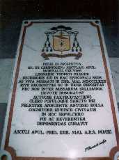 cappella Immacolata - pietra tombale di  Mons. Todisco Grande
