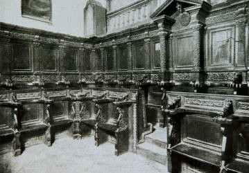 altare maggiore - coro ligneo barocco del 1643