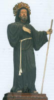 statua lignea di San Francesco di Paola del XVII° secolo