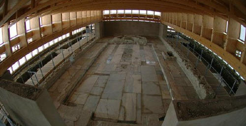 la lussuosa sala da pranzo  (cenatio) - panoramica