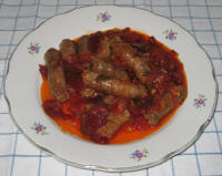 piatti tipici - salsiccia con peperoni sotto aceto
